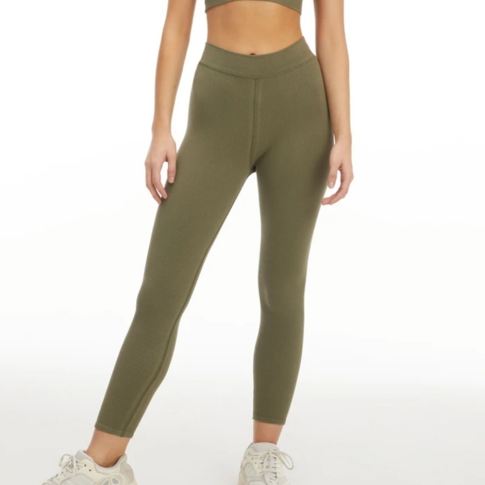 Good American Seamless Rib Leggings 3/4